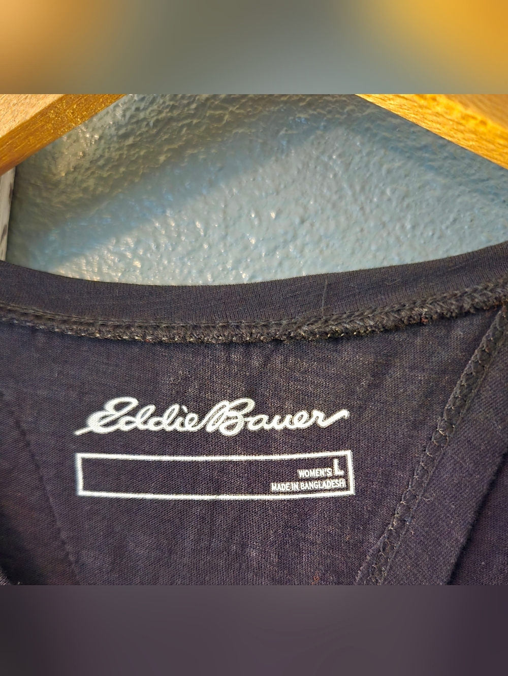 Eddie Bauer Bundle | Women’s L | Black Tulip Back Tee & Grey Ribbed Henley - Picture 4 of 9